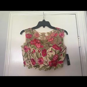 Floral hot pink Faviana Dress